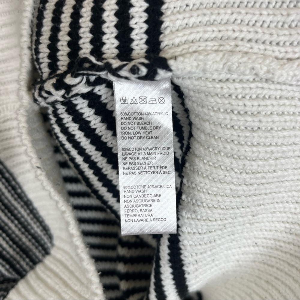 Urban Outfitters Sweater Womens Small Black White Cotton Blend Pullover- 9030* - Picture 7 of 10